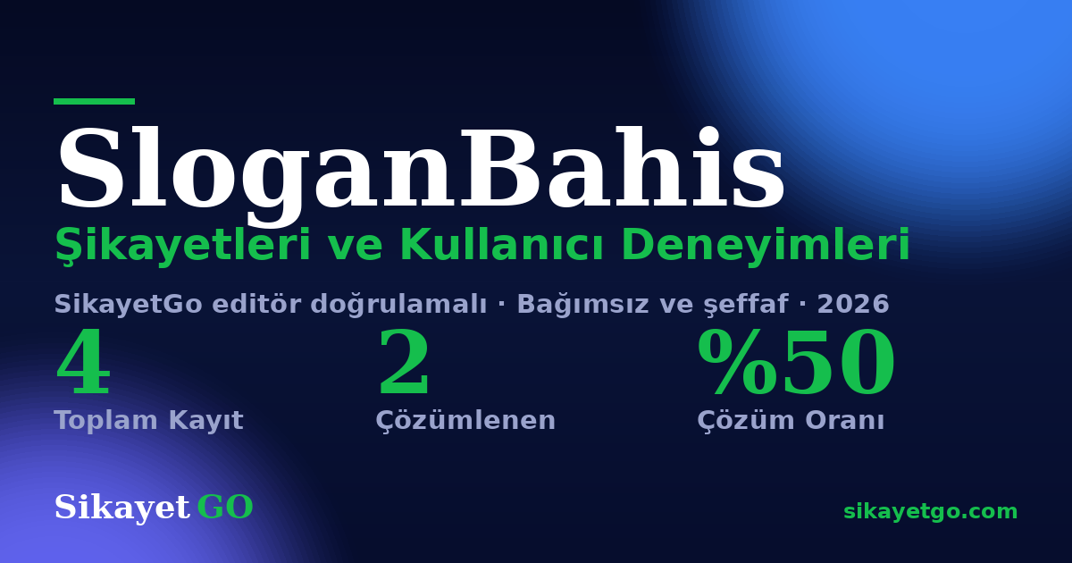 SloganBahis şikayet sayfası kart görseli