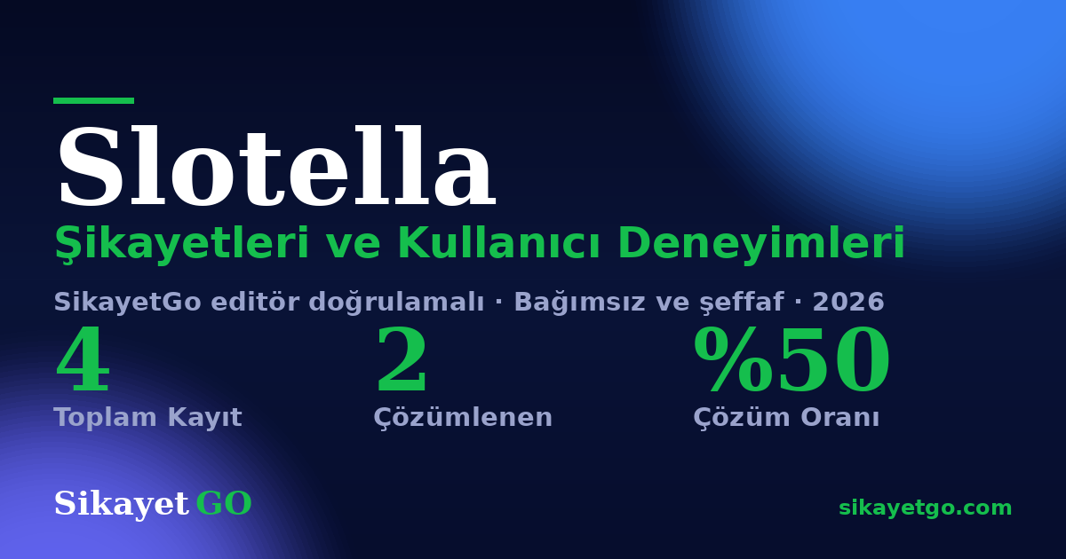 Slotella şikayet sayfası kart görseli
