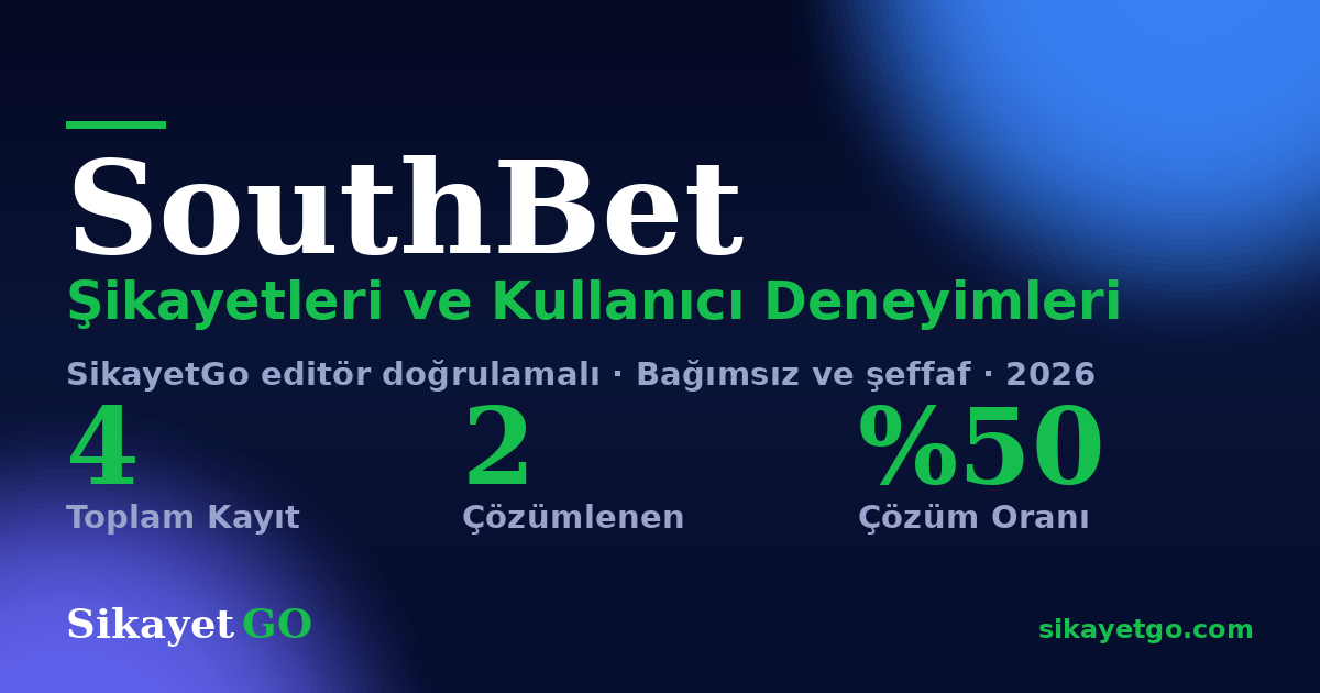 SouthBet şikayet sayfası kart görseli