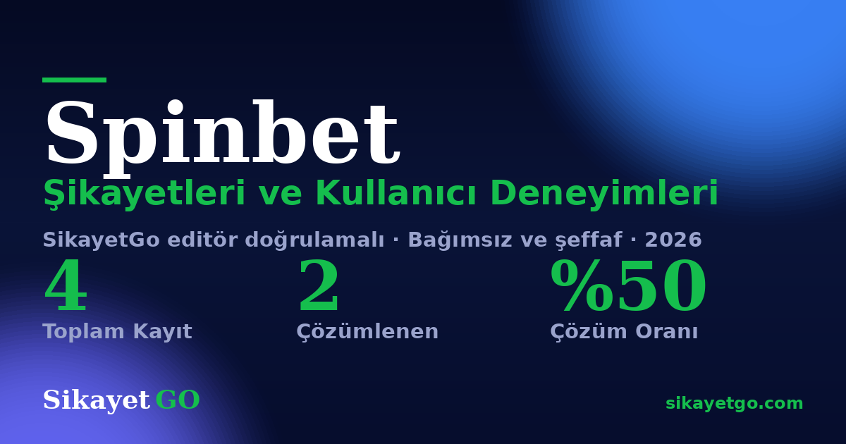 Spinbet şikayet sayfası kart görseli