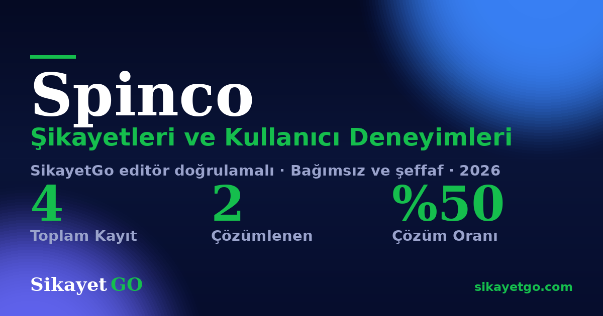 Spinco şikayet sayfası kart görseli