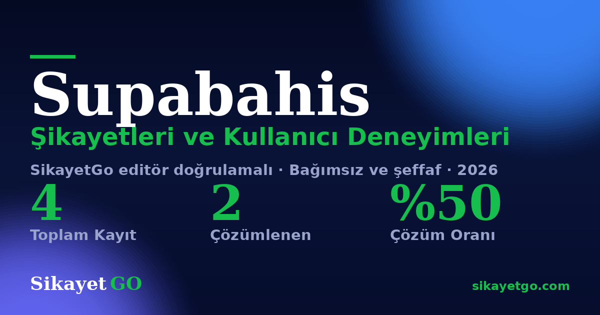 Supabahis şikayet sayfası kart görseli