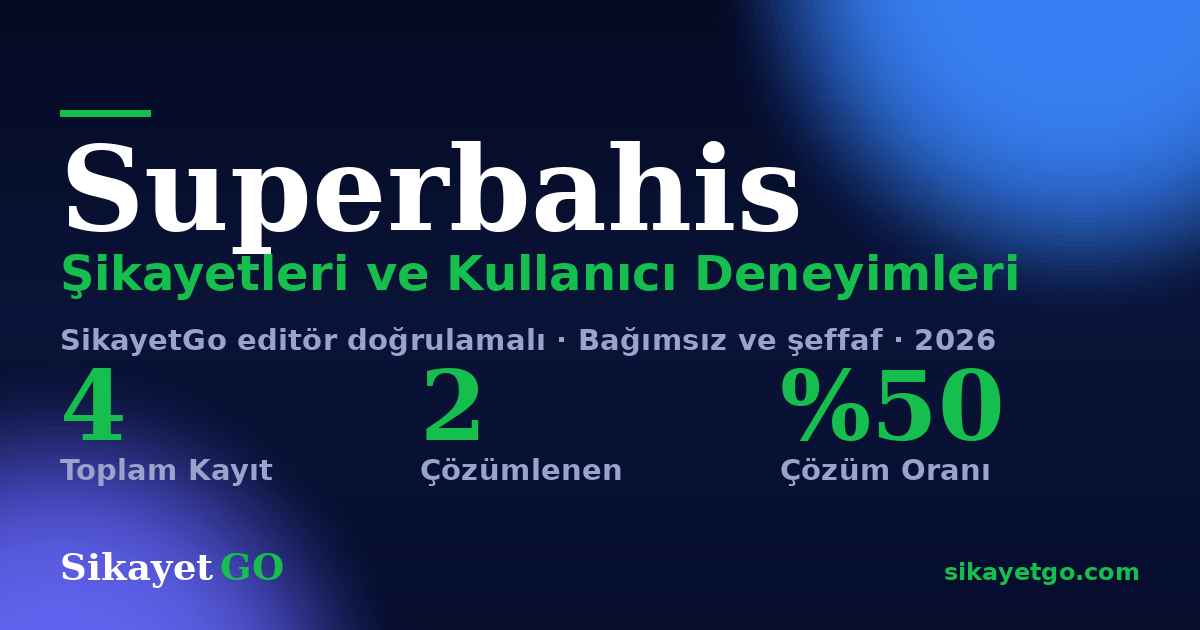 Superbahis şikayet sayfası kart görseli