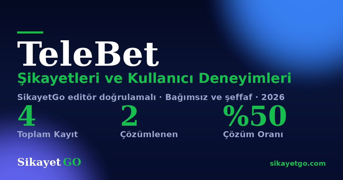 TeleBet şikayet sayfası kart görseli