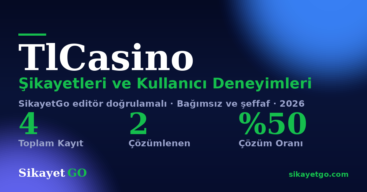 TlCasino şikayet sayfası kart görseli