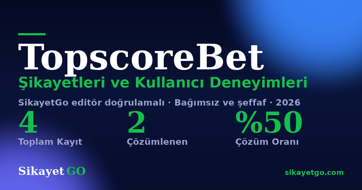 TopscoreBet şikayet sayfası kart görseli