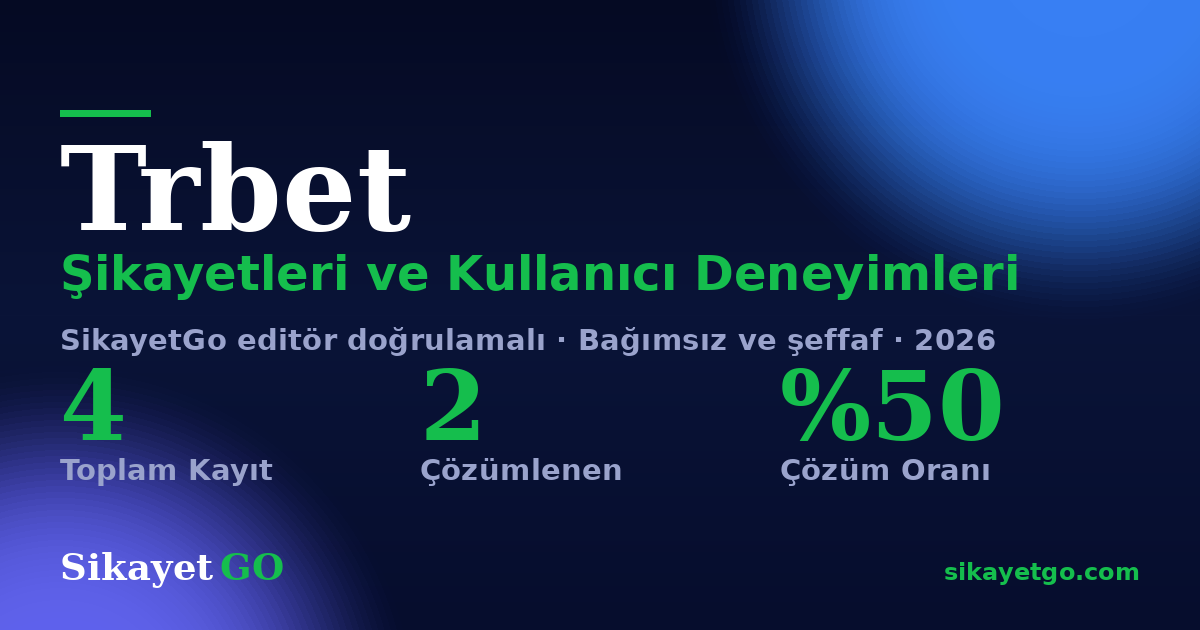 Trbet şikayet sayfası kart görseli