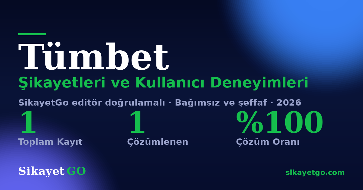 Tümbet şikayet sayfası kart görseli