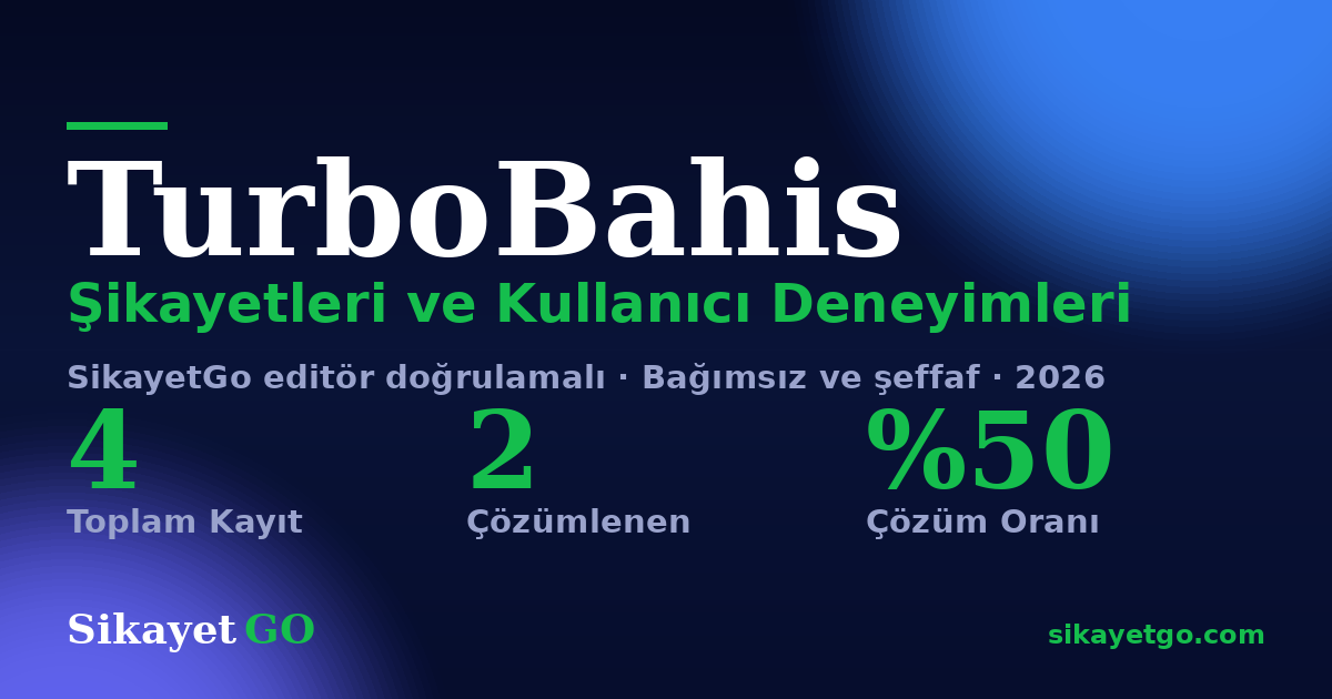 TurboBahis şikayet sayfası kart görseli