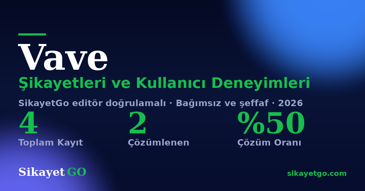 Vave şikayet sayfası kart görseli