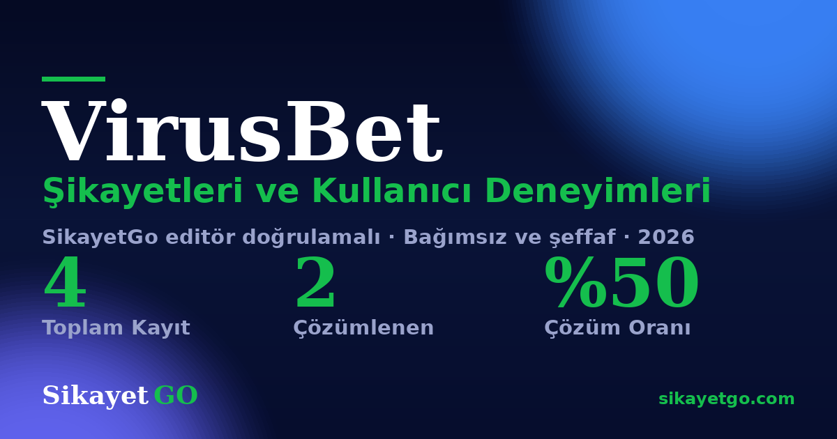 VirusBet şikayet sayfası kart görseli