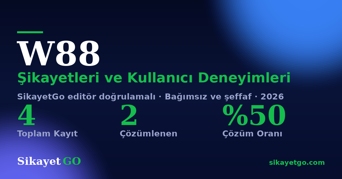 W88 şikayet sayfası kart görseli
