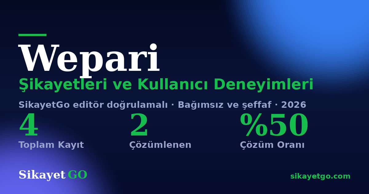 Wepari şikayet sayfası kart görseli