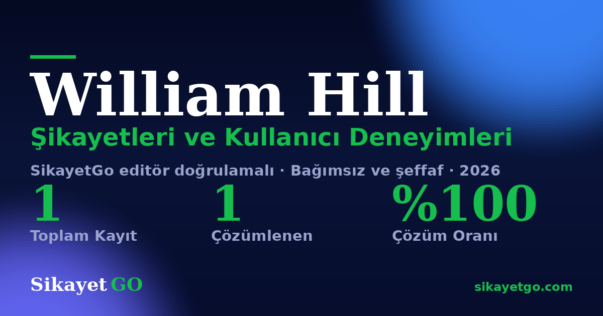 William Hill şikayet sayfası kart görseli
