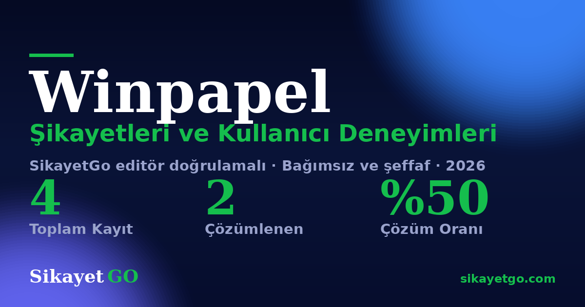 Winpapel şikayet sayfası kart görseli