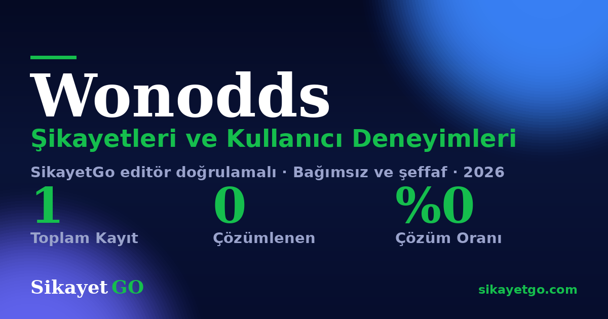 Wonodds şikayet sayfası kart görseli