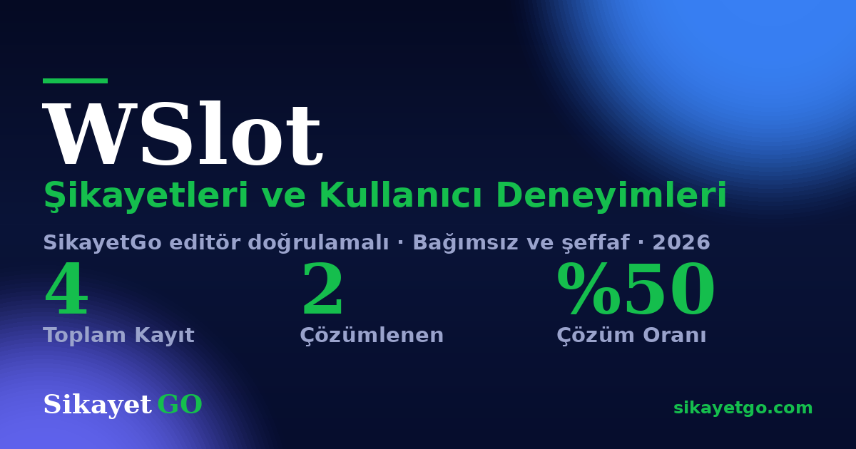 WSlot şikayet sayfası kart görseli